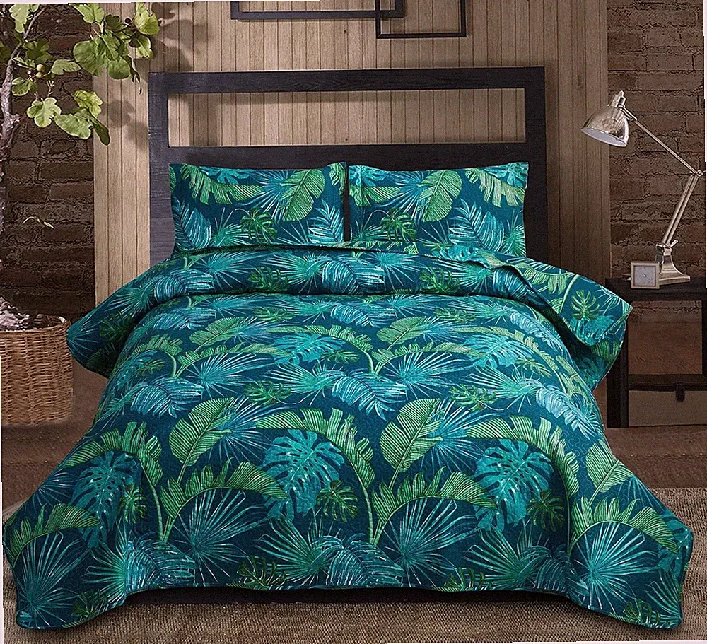 Bedspread Coverlet Set Queen Size Quilts Bedding Queen/Full, Summer Forest