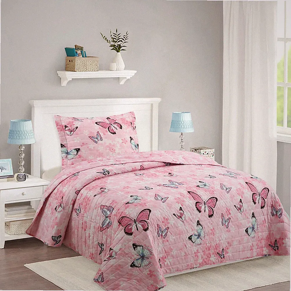 Kids Bedspread Quilts Set Throw Blanket for Teens Boys Girls Bedding Twin, A77